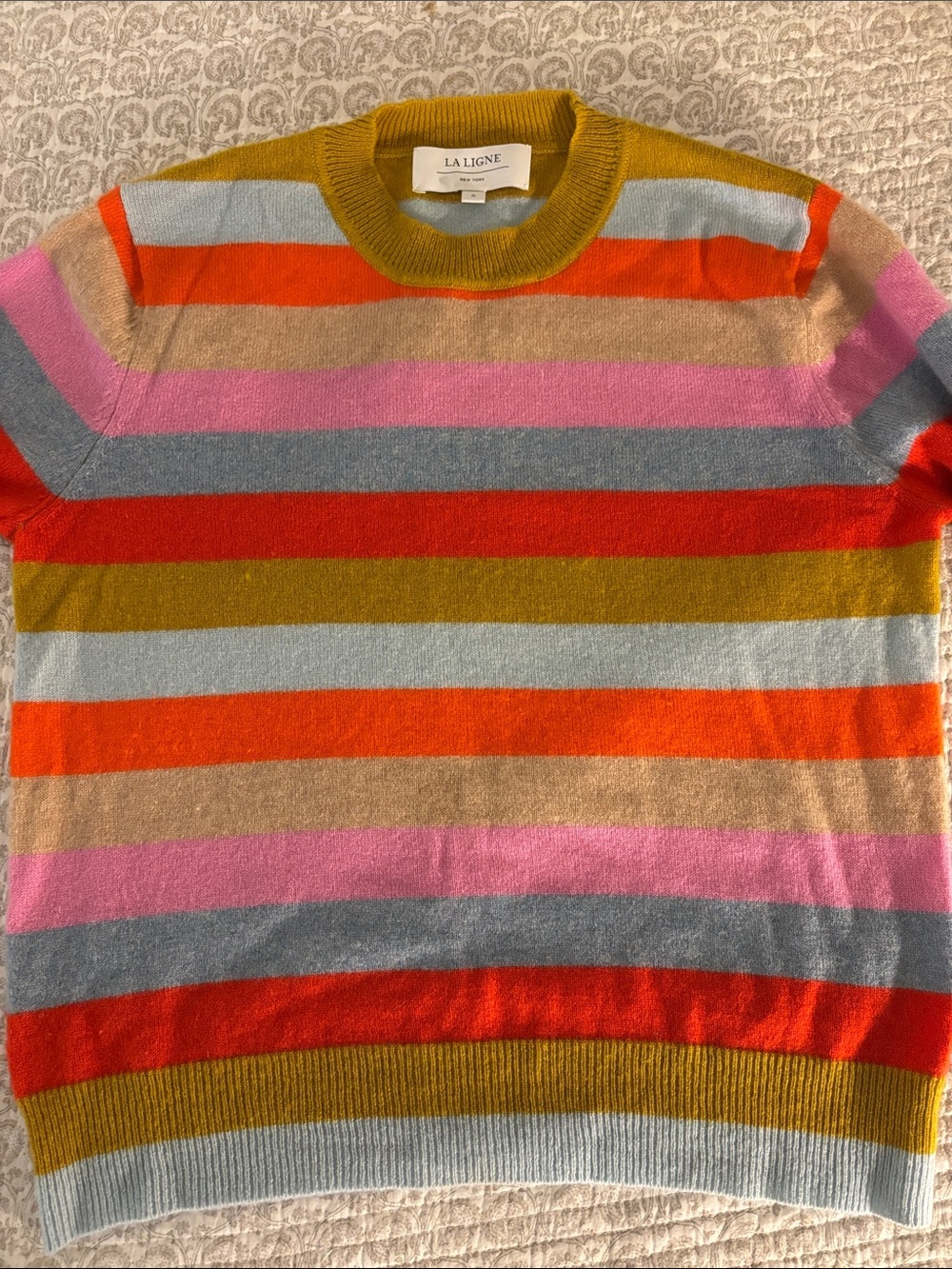La Ligne Striped Cashmere Crewneck Sweater - Picture 6 of 7